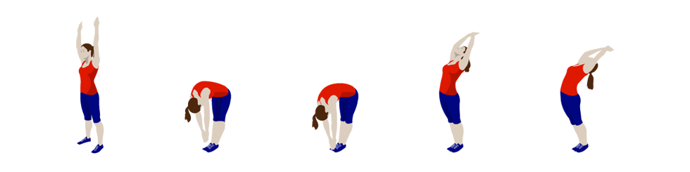 Flexiones abajo y atrás